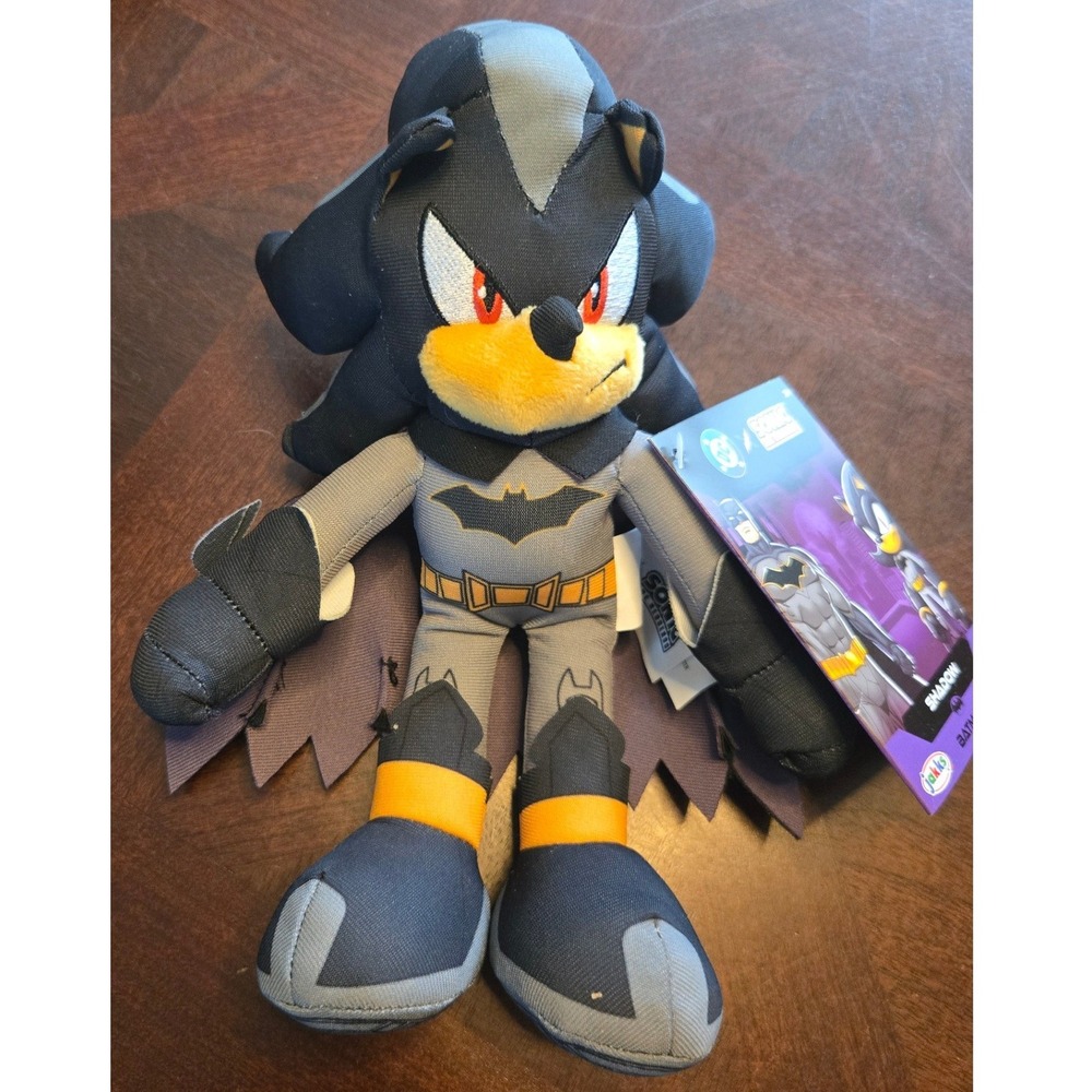 Jakks Pacific DC x Sonic the Hedgehog Shadow as Batman Plush 2025 NEW